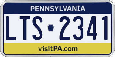 PA license plate LTS2341