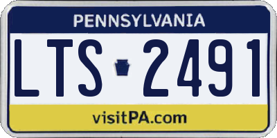 PA license plate LTS2491