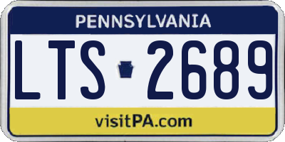PA license plate LTS2689