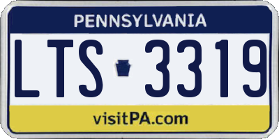 PA license plate LTS3319