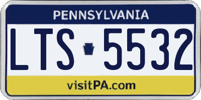 PA license plate LTS5532
