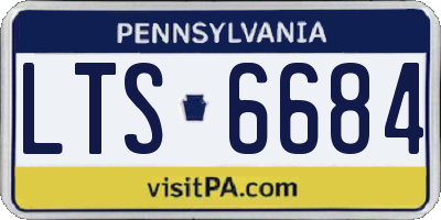 PA license plate LTS6684