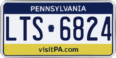 PA license plate LTS6824