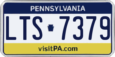 PA license plate LTS7379