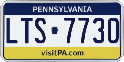 PA license plate LTS7730