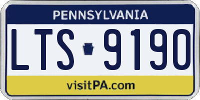 PA license plate LTS9190