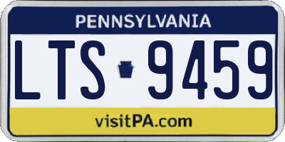 PA license plate LTS9459