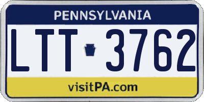 PA license plate LTT3762