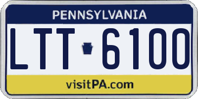 PA license plate LTT6100