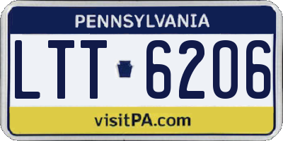 PA license plate LTT6206