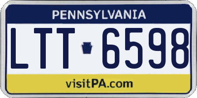 PA license plate LTT6598