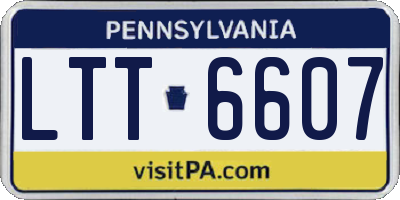 PA license plate LTT6607