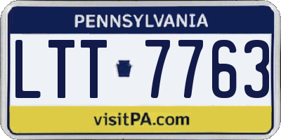 PA license plate LTT7763