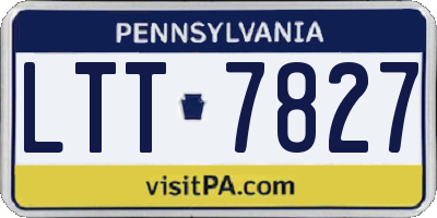 PA license plate LTT7827