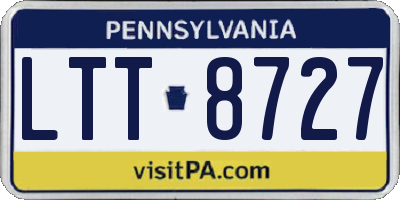 PA license plate LTT8727