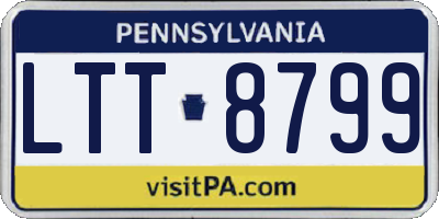PA license plate LTT8799