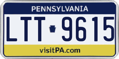 PA license plate LTT9615