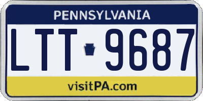 PA license plate LTT9687