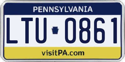 PA license plate LTU0861