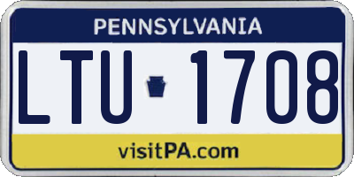 PA license plate LTU1708