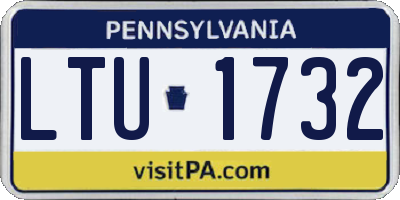 PA license plate LTU1732