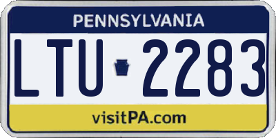 PA license plate LTU2283
