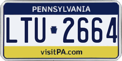 PA license plate LTU2664