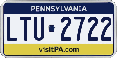PA license plate LTU2722