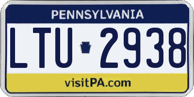 PA license plate LTU2938