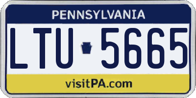 PA license plate LTU5665