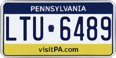 PA license plate LTU6489