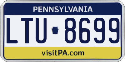PA license plate LTU8699
