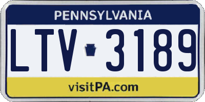 PA license plate LTV3189
