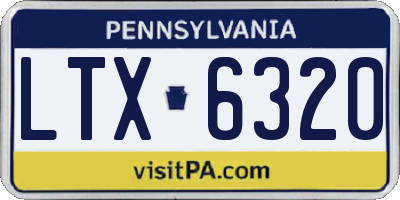 PA license plate LTX6320