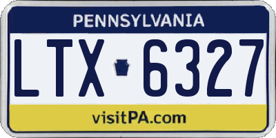 PA license plate LTX6327