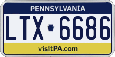 PA license plate LTX6686