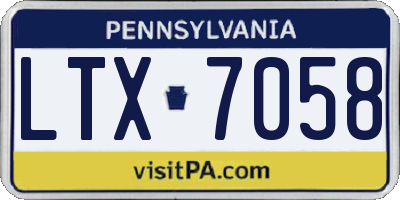 PA license plate LTX7058