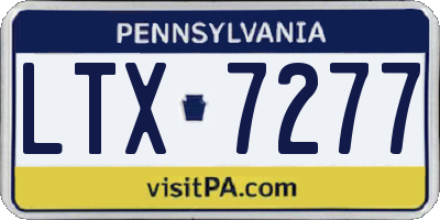 PA license plate LTX7277