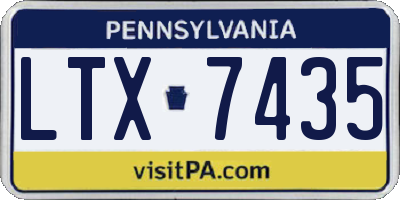 PA license plate LTX7435