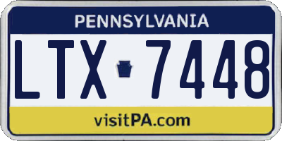 PA license plate LTX7448