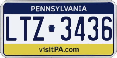 PA license plate LTZ3436
