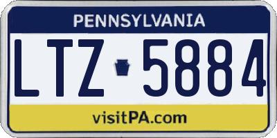 PA license plate LTZ5884