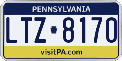 PA license plate LTZ8170