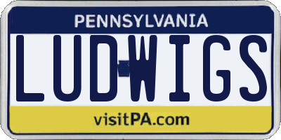 PA license plate LUDWIGS