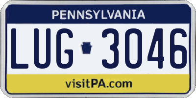 PA license plate LUG3046