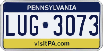 PA license plate LUG3073