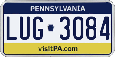 PA license plate LUG3084