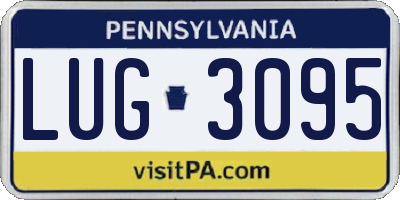 PA license plate LUG3095