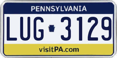 PA license plate LUG3129