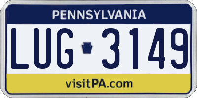 PA license plate LUG3149